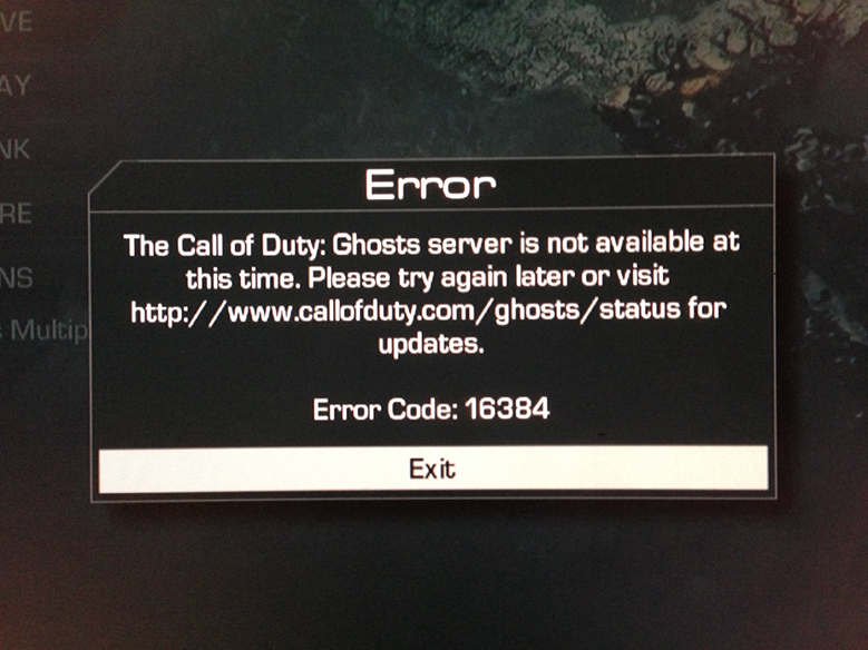 CoD Ghosts error